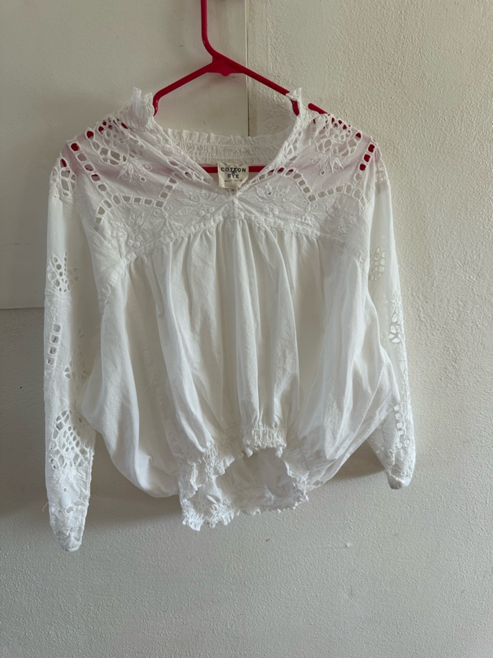 Cotton Eyelet White Lace Top